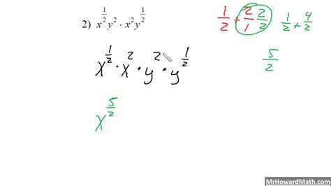 Simplifying Rational Exponents Youtube