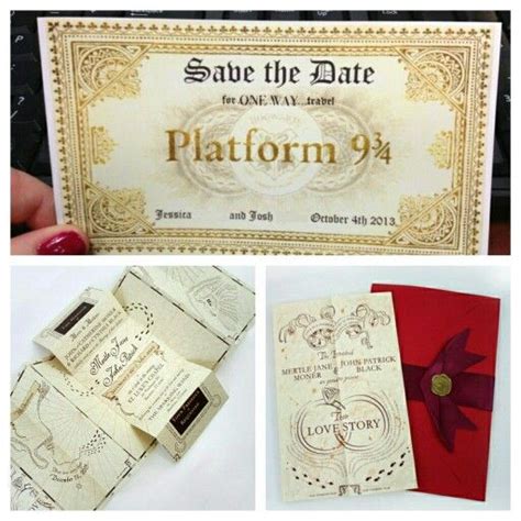 Harry potter wedding invitations