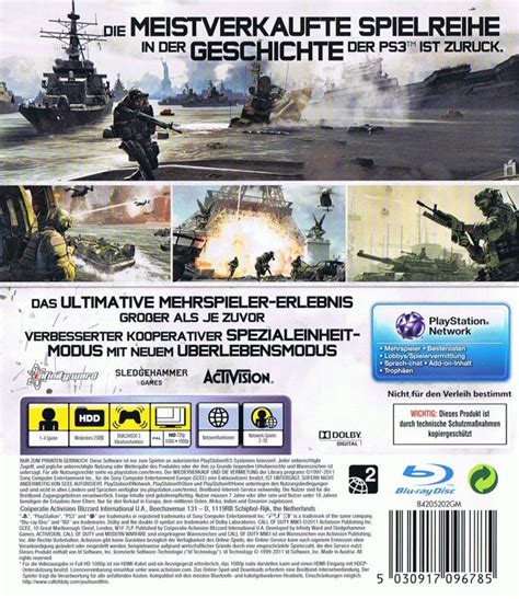 Call Of Duty Mw3 Ps3 Cover