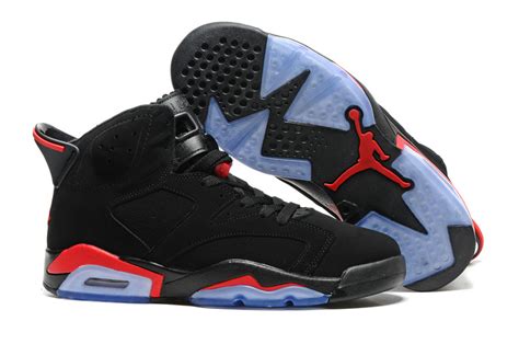 New Air Jordan 6 Black Infrad Red Blue Sole Shoes 16og72514 7600