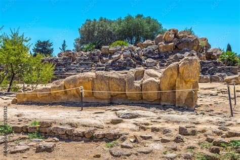 Agrigente La vallée des temples Temple de Zeus Olympien Stock Photo