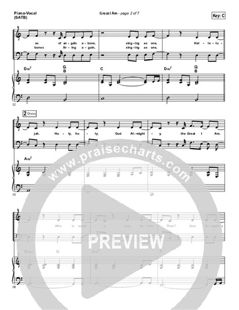 Great I Am Choral Anthem Satb Sheet Music Pdf New Life Worship