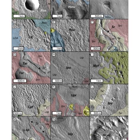 Ctx Images Of Geomorphic Units In Chukhung Crater For Clarity