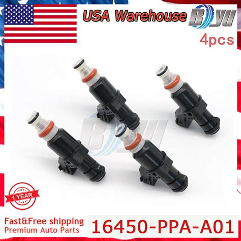 Fuel Injectors 4PCS 16450RAAA01 16450-RAA-A01 For 2003-2007 Honda ...