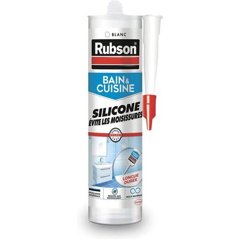 Mastic Bain Cuisine Pure Silicone Anti Moisissures Blanc Mastic