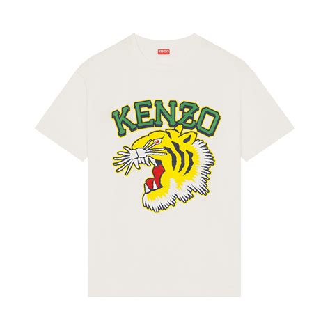 Sasom เสื้อผ้า Kenzo Tiger Varsity Oversize T Shirt Off White เช็ค