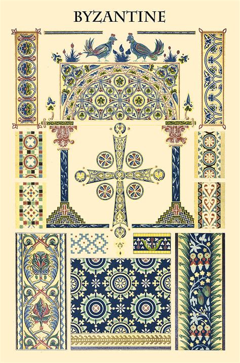 Ornament Byzantine Painting By Racinet Fine Art America