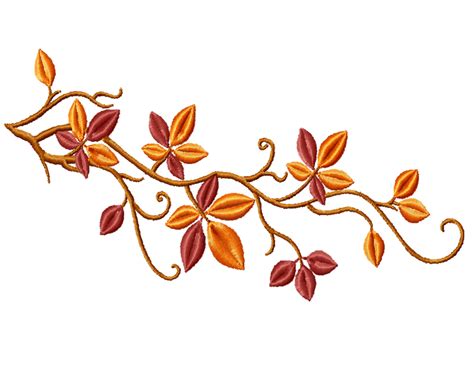 Fall Flowers Border Clip Art