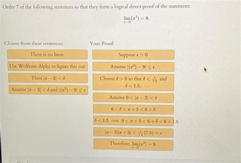 Solved Order Of The Following Sentences So That They Form Chegg