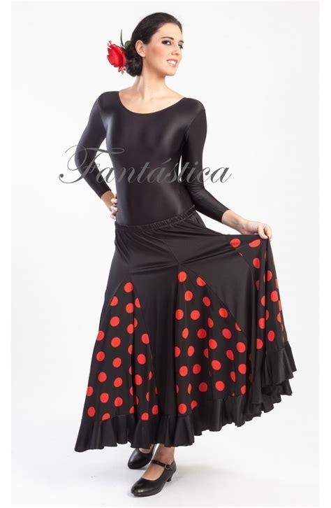 Flamenco And Sevillanas Skirt For Girl And Woman Black Skirt With Red