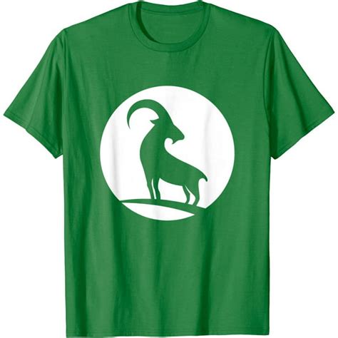 Cool Wild Goat Animal Horn Livestock Silhouette Capricorn T Shirt Goat