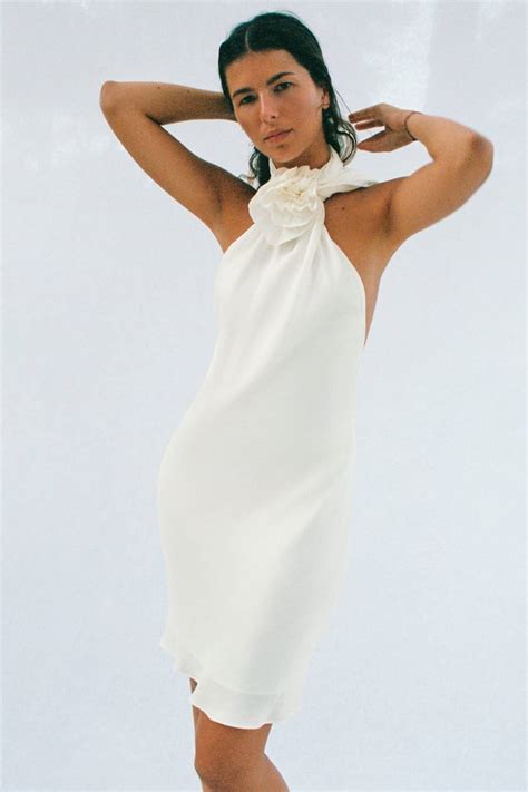 Vestido Blanco Cuello Halter Atelier Yuwa Ciao Jp