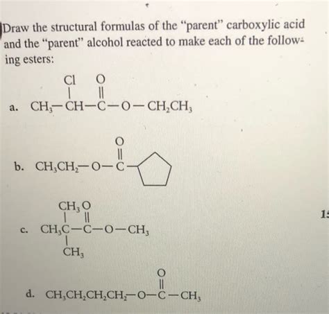 Answered Draw The Structural Formulas Of The Bartleby