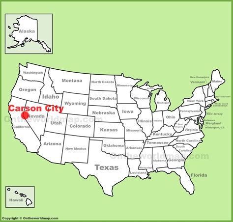 carson city location    map ontheworldmapcom
