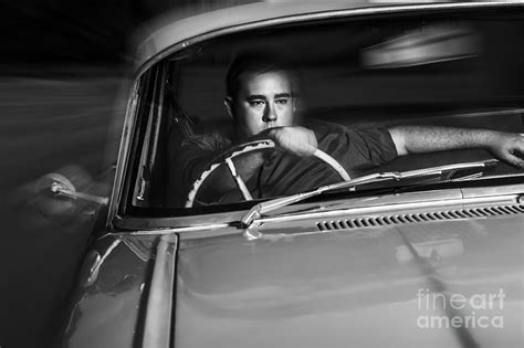 Mobster driving getaway vehicle during car chase Photograph by Jorgo ...