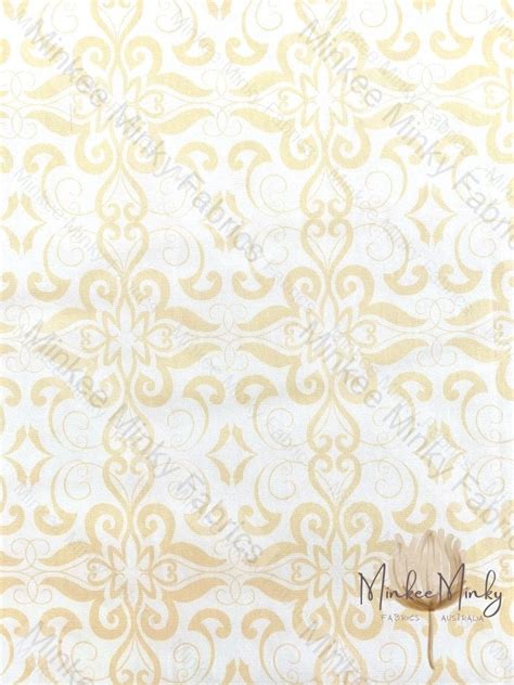 Damask Fancy Remnant 30cm 100 Light Weight Cotton Minkee Minky