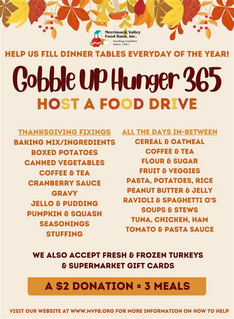 Thanksgiving Canned Food Drive Flyer