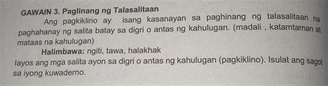 Gawain Paglinang Ng Talasalitaan Ang Pagkiklino Ay Isang Kasanayan Sa