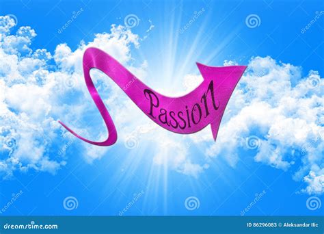 Sex Concept Arrow With Passion Written On It Showing The Way On Stock Illustration