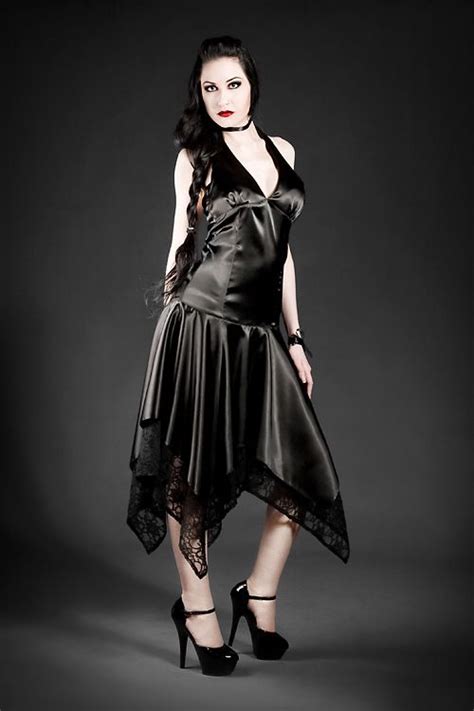 Cruel Intentions Bl105 Odium Clothing Gown Goth Gothic Black Satin