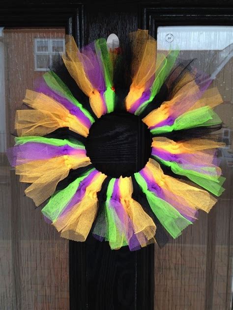 Small Halloween Tulle Door Wreath Door Wreaths Wreaths Halloween