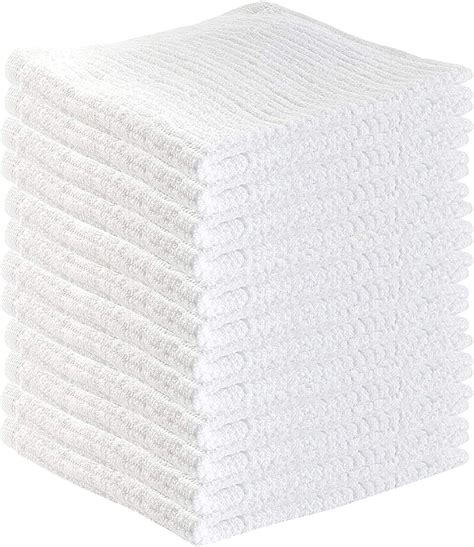 White Bar Towels Bar Mop Cleaning Kitchen Towels 12 Pack 16 X 19