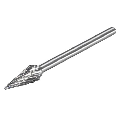 Uxcell Tungsten Carbide Rotary Files 1 8 Shank Double Cut Cone Shape