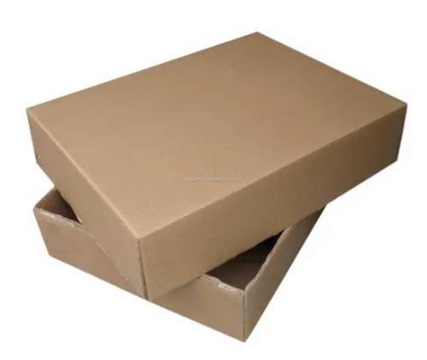 Brown Rectangular Plain Corrugated Paper Packaging Box Size Lxwxh