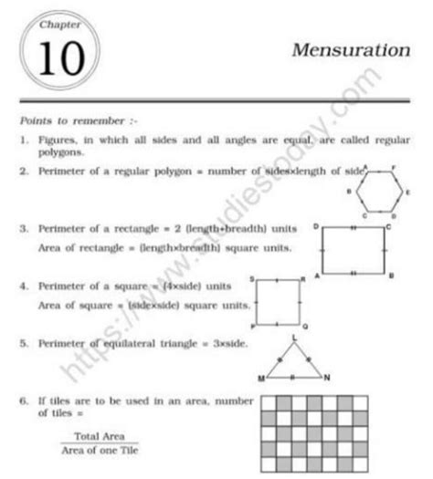 Mensuration Worksheets Igcse With Answers Pdf