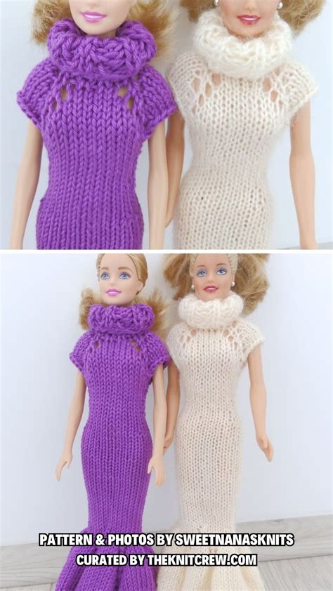 13 Stylish Knitted Barbie Doll Clothes Patterns The Knit Crew