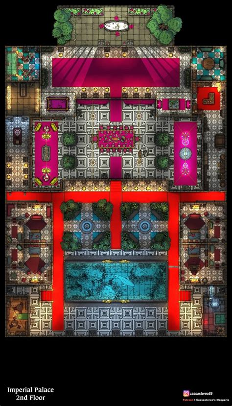 Imperial Palace 70x40 3 Floors Battlemaps Fantasy City Map Dnd World Map Dungeons And