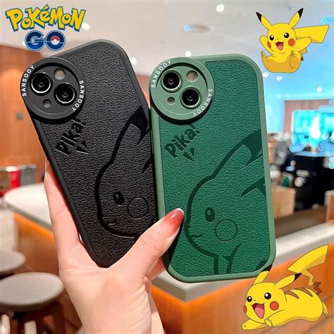 Funda De Cuero De Lujo Pok Mon Pikachu Para Iphone Pro