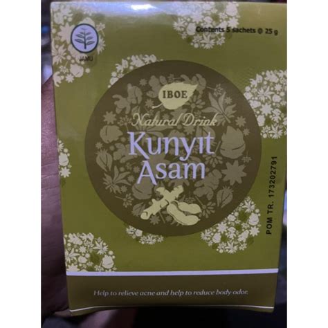 Jual Iboe Natural Drink Kunyit Asam Isi 5saset 1box Shopee Indonesia