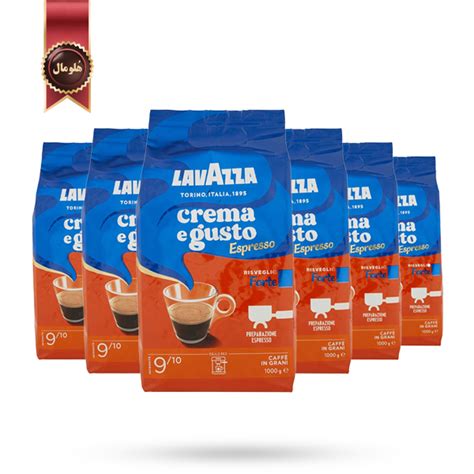 دانه قهوه لاوازا Lavazza مدل کرما اِ گاستو اسپرسو فورته Crema E Gusto