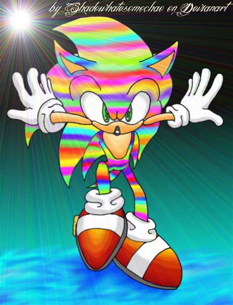 Sonics new form: Rainbow Sonic by shadowhatesomochao on DeviantArt