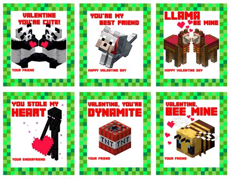 Printable Minecraft Valentines Printable Word Searches