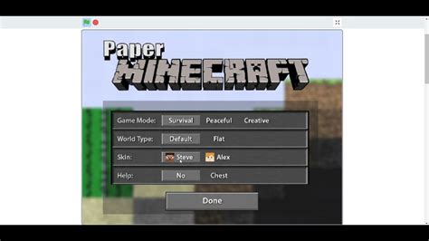 Paper Minecraft On Scratch Youtube