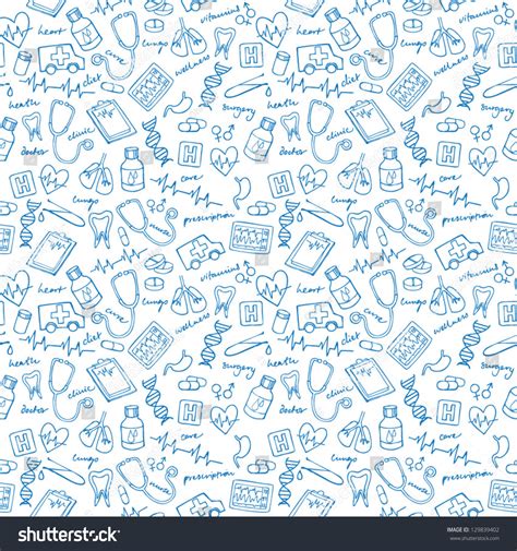 Medical Vectors Seamless Pattern 129839402 Shutterstock