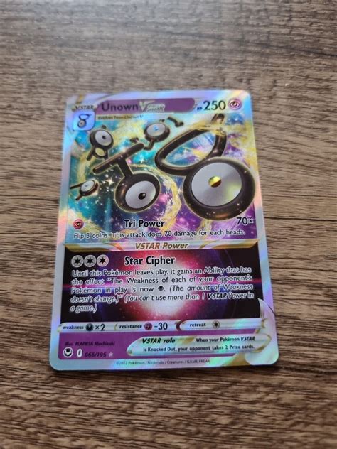 Pok Mon Tcg Unown Vstar Silver Tempest Holo Ultra Rare For Sale