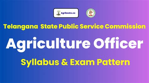 Tspsc Agriculture Officer Recruitment Syllabus Agri Books