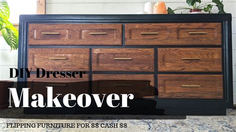 Diy Modern Dresser Makeover Flipping Furniture For Profit Youtube