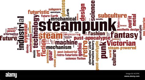 Steampunk word cloud concept. Vector illustration Stock Vector Image ...