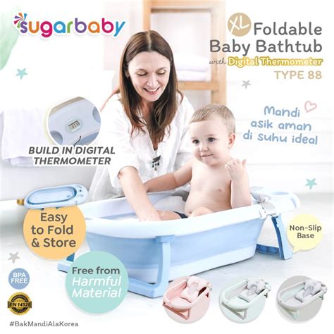 Jual SUGAR BABY FOLDABLE BATHUB WITH HEAT SENSOR F76 F79 F88