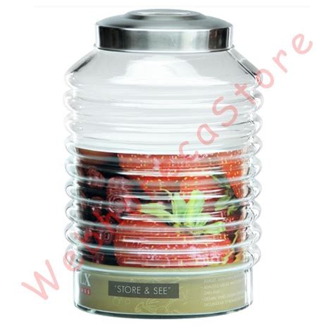 Jual Dlx Glass Jar Canister L Seal Toples Kaca Krupuk Kopi Kamma