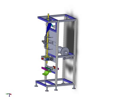 立式全自动制袋充填液体包装机设计含三维sw模型cad图纸说明书solidworks 2015模型图纸下载 懒石网