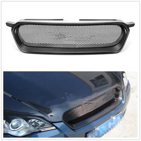 Grille Avant En Fibre De Carbone Maille Noire Pour Subaru Legacy