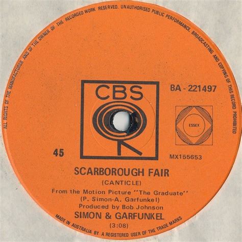 Simon Garfunkel Scarborough Fair Canticle Vinyl Discogs