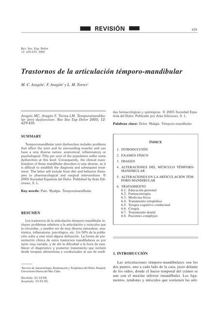 Trastornos de la Articulación Temporo Mandibular Jesus uDocz