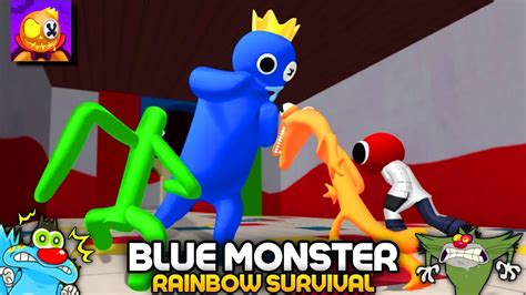 Oggy Become Rainbow Friends In Blue Monster Rainbow Survival Game