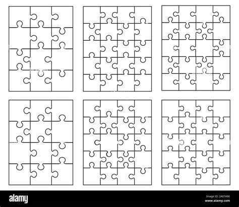 Ilustraci N Vectorial De Diferentes Rompecabezas Blanco Piezas